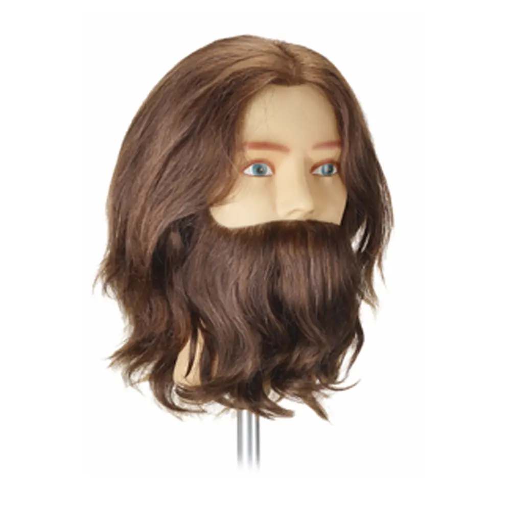 Training head man beard and mustache