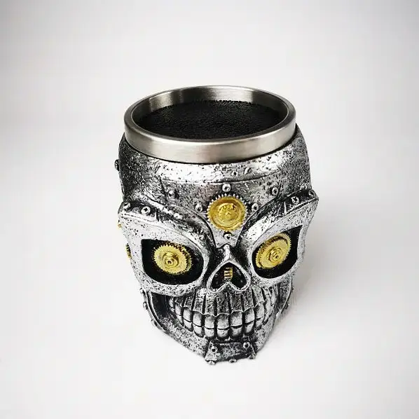 Barber Scissors Holder Skull Salon Hairdressing Tools Silver