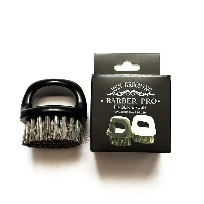 MEN GROOMING BARBER PRO FINGER BRUSH made with 100% horsehair bristles.