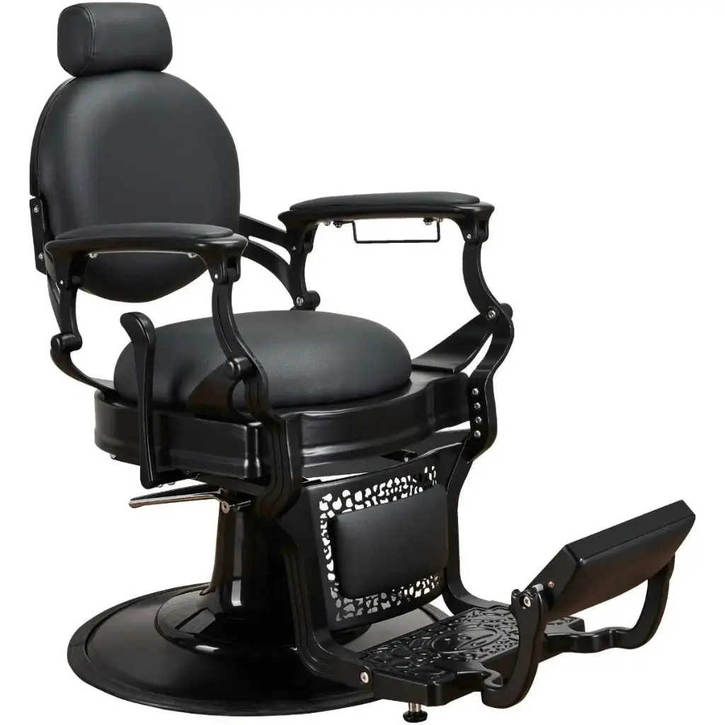 AYALA Solomon Barber Chair in black.