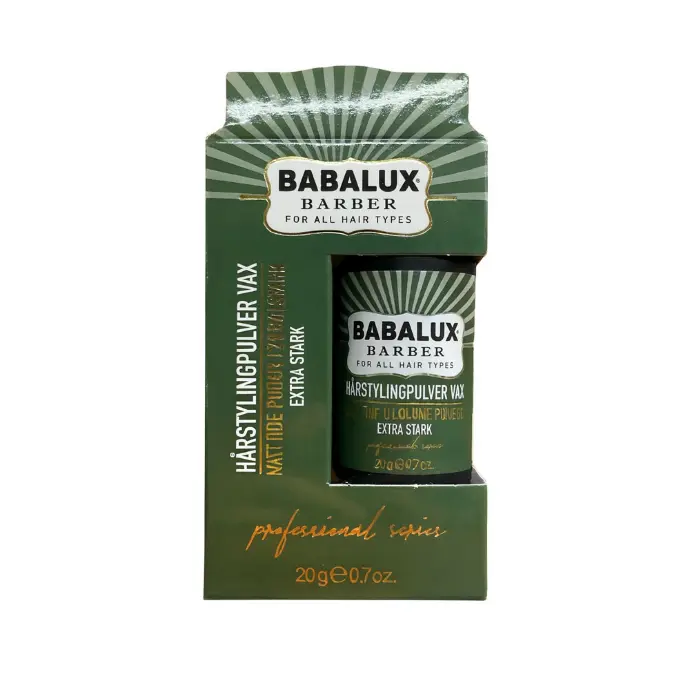 Babalux Barber Hair Styling Powder Wax – Strong Hold (20g)