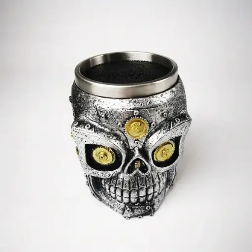 Barber Scissors Holder Skull Salon Hairdressing Tools Silver