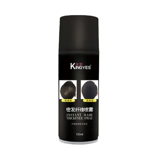 Kingyes Hair Fiber Spray, an instant hair thickener designed to address thinning hair and hair loss concerns 130ML