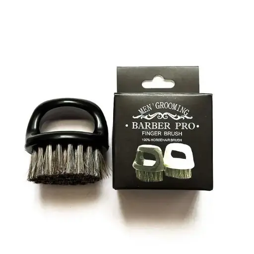 MEN GROOMING BARBER PRO FINGER BRUSH made with 100% horsehair bristles.